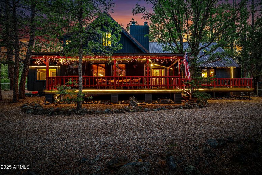 Welcome to a rare offering of refined mountain living, where timeless charm meets unmatched versatility. This home is Airbnb-ready with a long rental history. Tucked beneath a canopy of towering pines on 1.54 private acres, this home is a sanctuary of sophistication and comfort, perfectly suited for a grand family retreat, luxury inn, or executive getaway. The stately main residence showcases four elegant master suites, each appointed with a private en-suite bath, cozy fireplace, and a personal balcony or patio for enjoying the tranquil forest setting. At the heart of the home lies a professional chef's kitchen, outfitted with rich granite countertops, premium stainless steel appliances, a Vulcan gas range, double ovens, and a generous walk-in pantry, crafted for both intimate meals and large-scale entertaining. A soaring great room invites gatherings with its open layout and warm ambiance, while the expansive upstairs game room offers space for recreation or relaxation. A private executive office with sweeping panoramic views overlooks a serene meadow frequented by elk and deer, blending productivity with nature's inspiration.
The property also includes a 1,100 sq ft guest house, ideal for visiting family or guests.
Outdoors, the experience continuesgather in the charming backyard gazebo, or unwind beneath the stars. Every detail has been thoughtfully crafted to embrace the beauty and peace of mountain living.
Although secluded and serene, this exceptional estate is just a short stroll from shopping, dining, and entertainment, offering the perfect balance of privacy and convenience.
A truly one-of-a-kind offering, luxury, lifestyle, and limitless potential await. Buyer to verify square footage and acreage.
