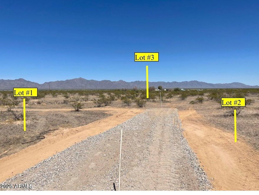 Build your dream home on this beautiful 2.35-acre parcel (can be split into 2 lots) featuring stunning Estrella Mountain views in the City of Goodyear. The lot is relatively flat, offering an ideal building site for a custom home. APS power is located approximately 500+/- feet north on Rainbow Valley Rd. No HOA restrictions.
Conveniently situated about half a mile west of the Rainbow Valley Ranch (Madeira) 1,250+/- acre Planned Area Development within the City of Goodyear. New construction homes by Taylor Morrison and Toll Brothers are located within the Estrella Mountain Ranch master-planned community approximately 3 miles north of the property.
Additional parcels available for purchase in the same area:
#400-65-931A
#400-65-002U
#400-65-931B
#400-65-932