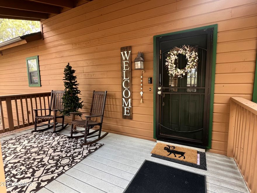 Comes partially furnished!  Adorable cabin:  shabby chic meets hunting cabin.  Great AIRBNB history. Could be a seasonal or full time home.  Home was fully updated between 2020-2023.  Partially finished Bunk room above 2.5 car garage.  New SS appliances, granite counters and tile backsplash. New master shower.  New interior and exterior paint. Screened in back patio and enclosed outdoor dog area with turf and privacy screen.  Stone wood burning FP with gas lighting option. Newer HVAC, water heater and toilets. Laminate floor, no carpeting. 36'' iron fire pit and horseshoe pit