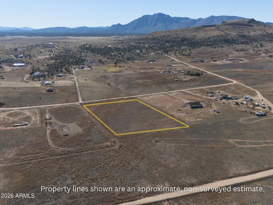Welcome home to this beautiful parcel of vacant land located close enough to the hustle and bustle of Prescott, but far enough away to enjoy peace and tranquility. Semi-rectangular lot ready to build your future homestead or even as a great investment for the future! With mountain views and easy access to highways, this lot offers tons of options! Area is restricted to site built homes only, buyer to verify with Yavapai County. This listing is also listed in MLSSA listing #22608147.