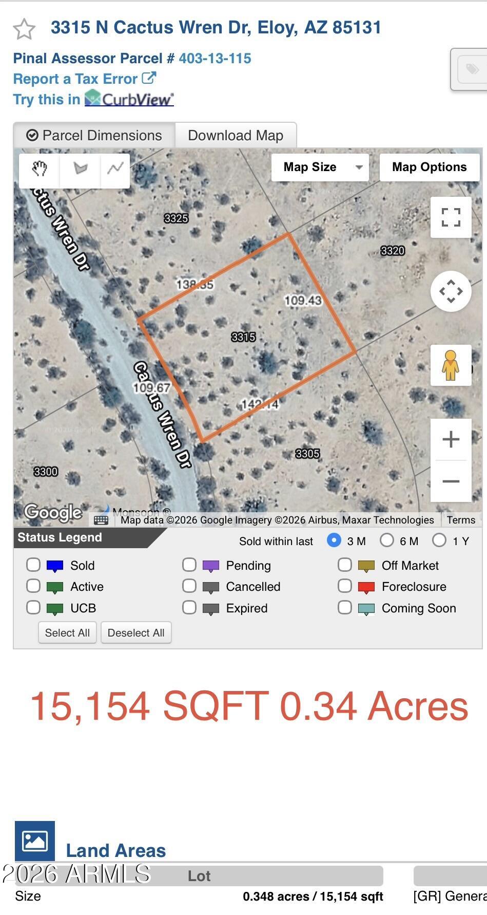 TOLTEC/ARIZONA VALLEY UNIT FIVE - Land