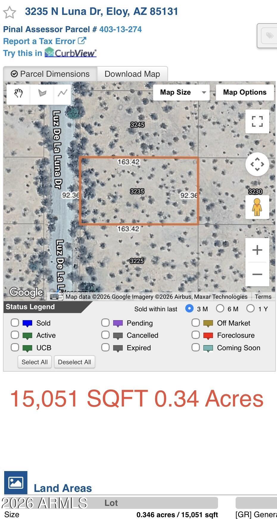 TOLTEC/ARIZONA VALLEY UNIT FIVE - Land