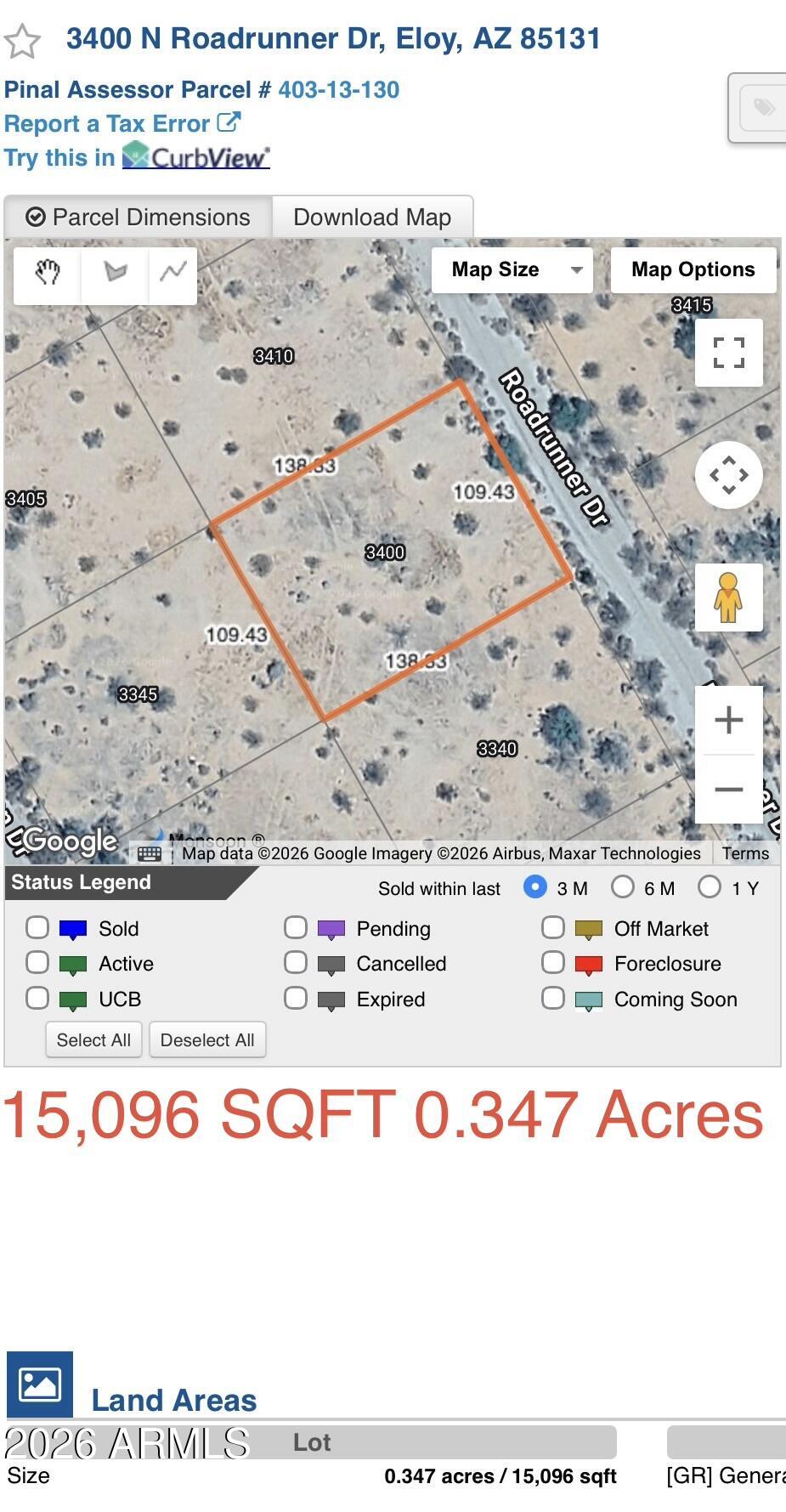 TOLTEC/ARIZONA VALLEY UNIT FIVE - Land