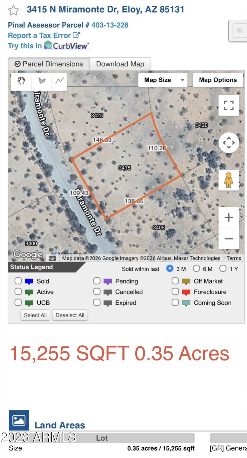TOLTEC/ARIZONA VALLEY UNIT FIVE - Land