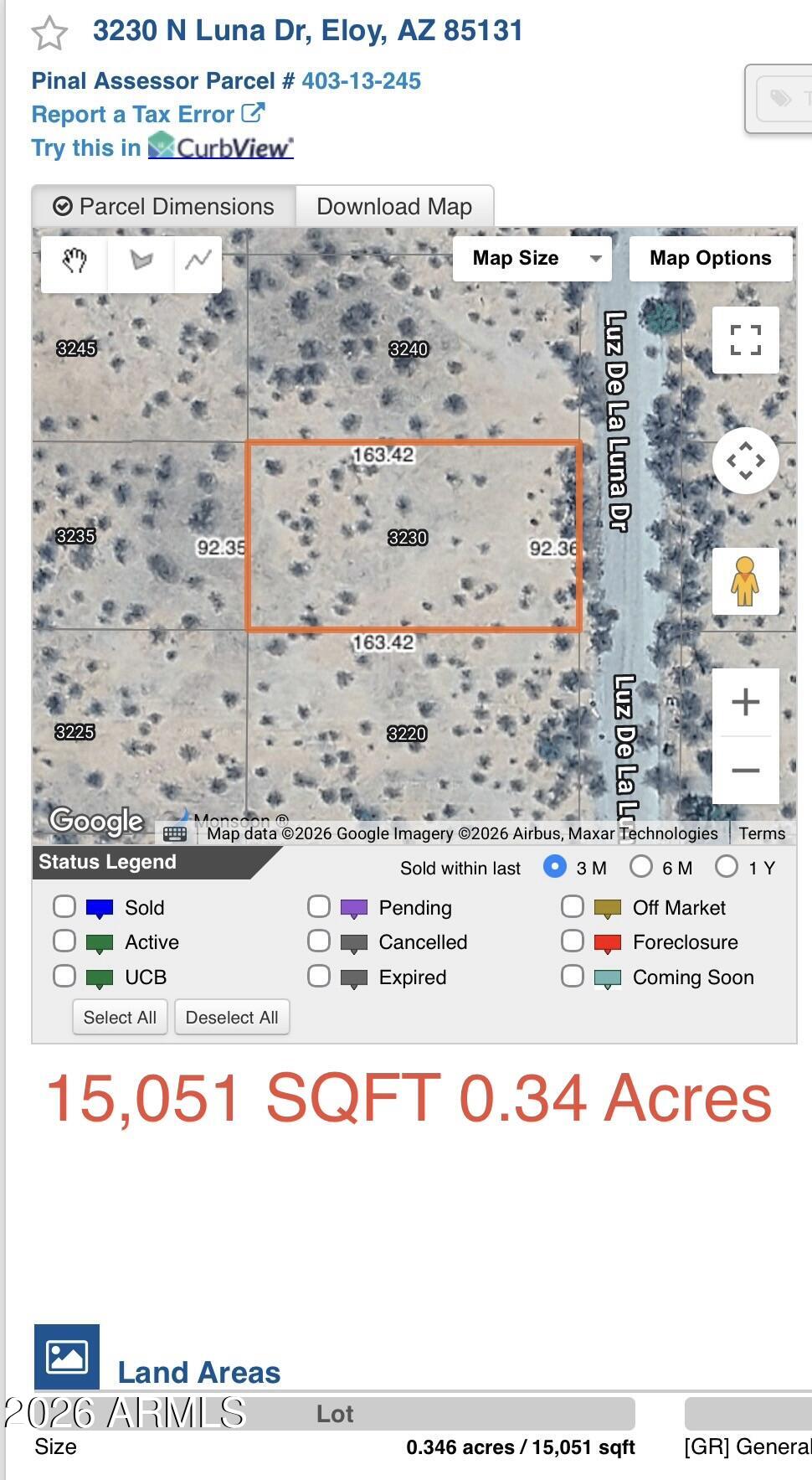 TOLTEC/ARIZONA VALLEY UNIT FIVE - Land