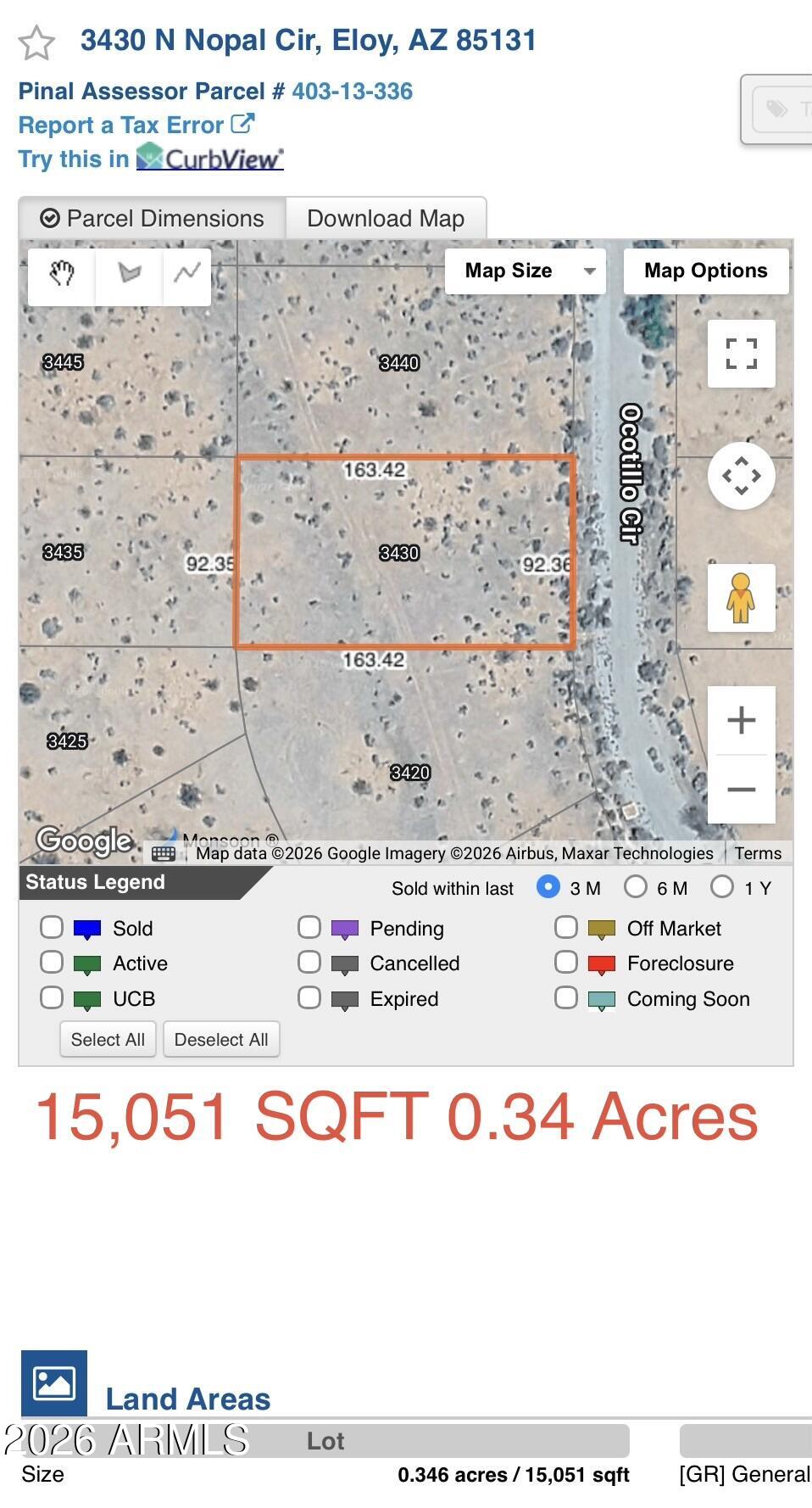 TOLTEC/ARIZONA VALLEY UNIT FIVE - Land