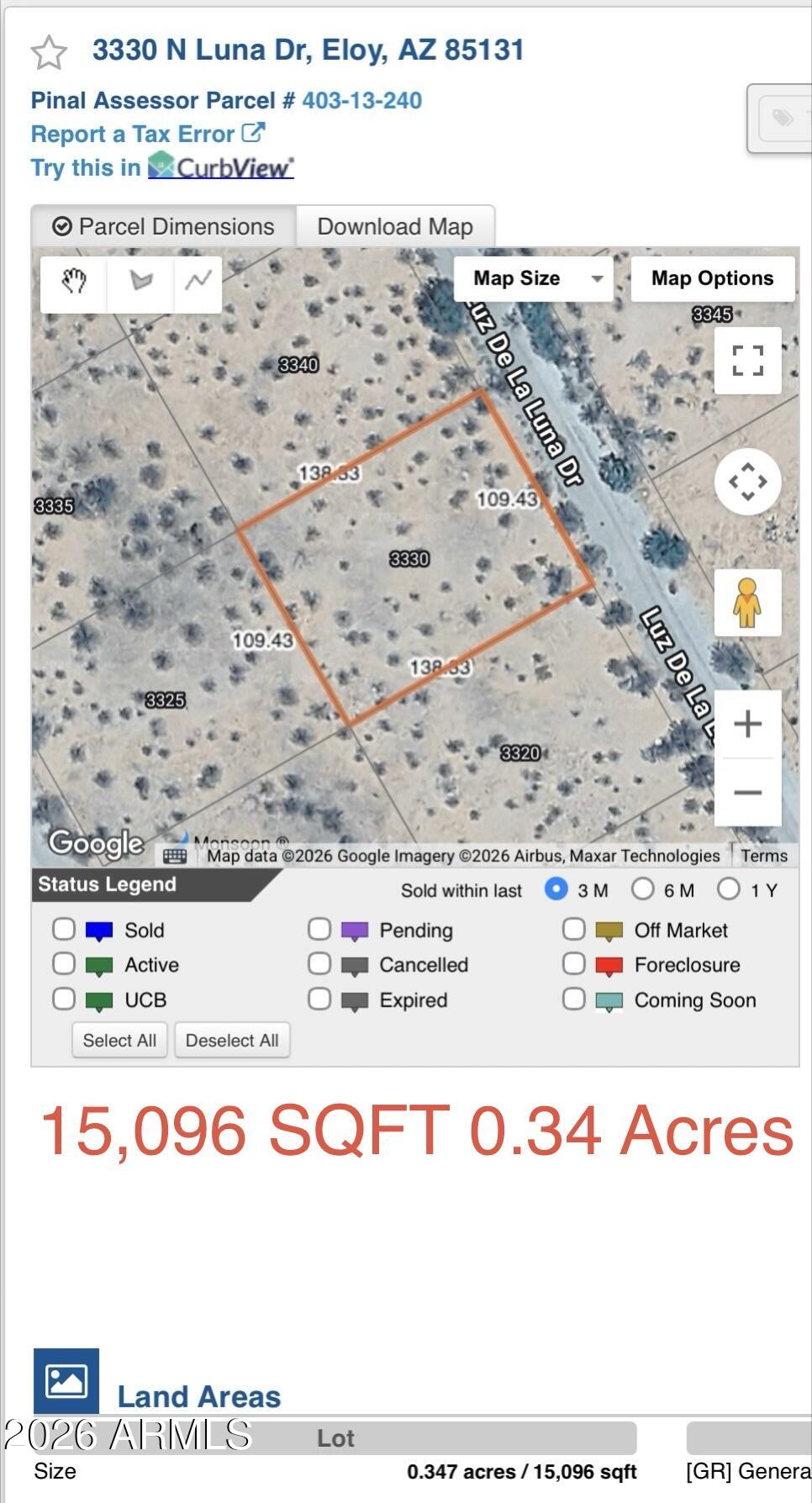 TOLTEC/ARIZONA VALLEY UNIT FIVE - Land