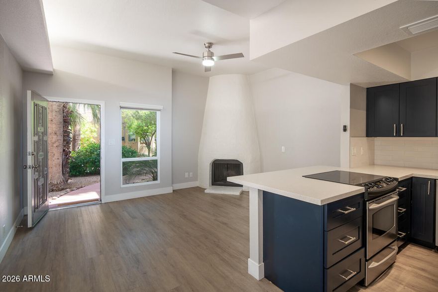 This hidden and historical treasure in one of the most desirable areas of Phoenix is surrounded by towering date palms and tucked in the back of the quiet and secluded little community of Palma Viva.  In 2022, the owner beautifully  updated and has since meticulously maintained this sweet little gem to include new kitchen cabinetry, countertops, appliances and tile, new bathroom tile, new french doors and windows as well as new washer and dryer.  Located so close to Arcadia dining, shopping, biking and walking along the AZ canal, hiking Camekback mountain and so much more!  You won't find a patio home with more character and warmth!  Just WOW!!