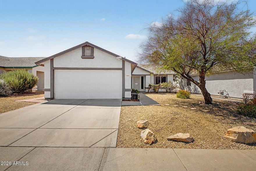 This beautifully updated 3 bedroom, 2 bathroom home checks all the boxes! Soaring vaulted ceilings welcome you inside, creating an open and airy feel throughout. Updated modern tile flooring, a fully renovated kitchen, newer A/C system with an added vent in the family room, and additional insulation for year-round comfort. An updated irrigation system and ceiling fans throughout round out the list of thoughtful upgrades.

Step outside and fall in love with the backyard retreat -- featuring an extended covered patio with a ceiling fan, stylish pavers, low-maintenance turf, mature landscaping, and a kids' play area complete with a swing set. Whether you're entertaining or relaxing, this outdoor space truly delivers.

Located in the highly highly sought-after North Deer Valley area of Glendale, this home offers easy access to the 101 and I-17 freeways, making commuting a breeze. You'll love being close to shopping, dining, recreation, golf, and a local water park.

With quality upgrades already done, all that's left is for you to move in and enjoy.