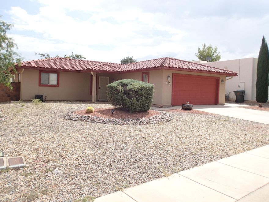 LOCATION-LOCATION-LOCATION. This 2002 built 3br/2ba Home is conveniently  located near Hospital and shopping. Fully Professionally Landscaped front and back yard. New covered patio in back with stamped Concrete--great for those cool evenings.  Open kitchen concept with pass through into DR and plenty of cabinets, plus pantry closet. Ceramic tile and Wood Laminate through out. Only 1 room of carpet!! Master bedroom has a Step-In Shower with seats. Updated Low flow toilets and new toggle light switches. Custom Flux Blinds  throughout.   New 2019 AC+Furnace with UV filter along with tank less water heater. Shed in back sitting on concrete pad with a fenced side yard. This is a very well kept home with updates. a MUST See.