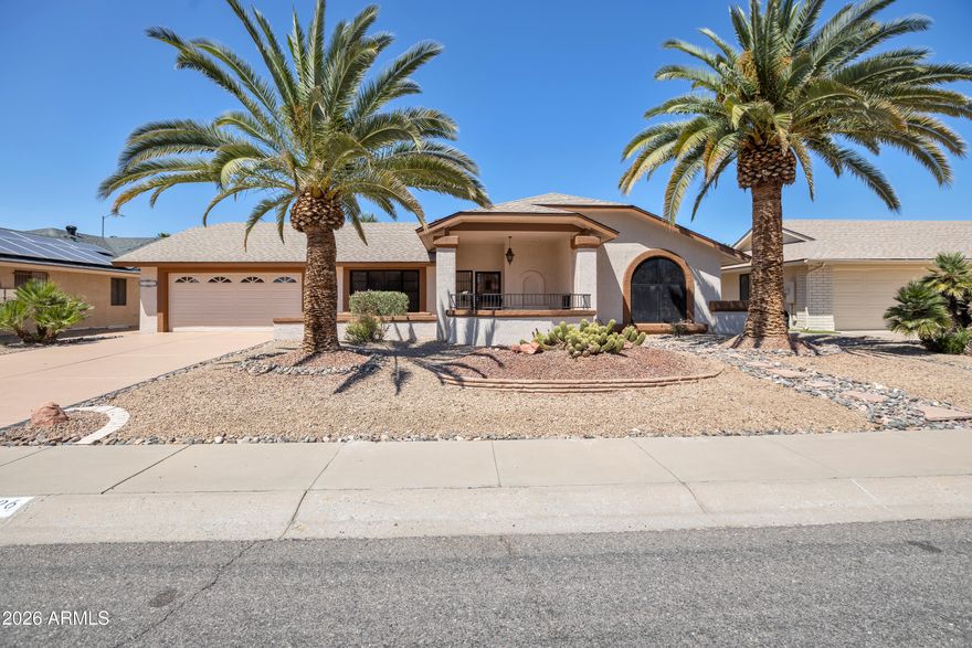 Move-in ready and updated, this Sun City West home is attractively priced at $389,000 and offers exceptional value with a new roof (2026) plus extensive recent improvements. Located on a quiet street with friendly neighbors, the home features a new water heater, updated electrical Devices, Ring devices, fresh interior paint, and newly painted exterior and driveway--providing a clean, refreshed feel throughout.
Light-filled living spaces offer a flexible, comfortable layout ideal for everyday living or seasonal use. Step outside to a peaceful and private back patio, perfect for relaxing or entertaining.
Recently cleaned and thoughtfully updated, this home stands out as a strong value compared to similar properties. Enjoy low-maintenance living with access to Sun City West's Rec. Center.