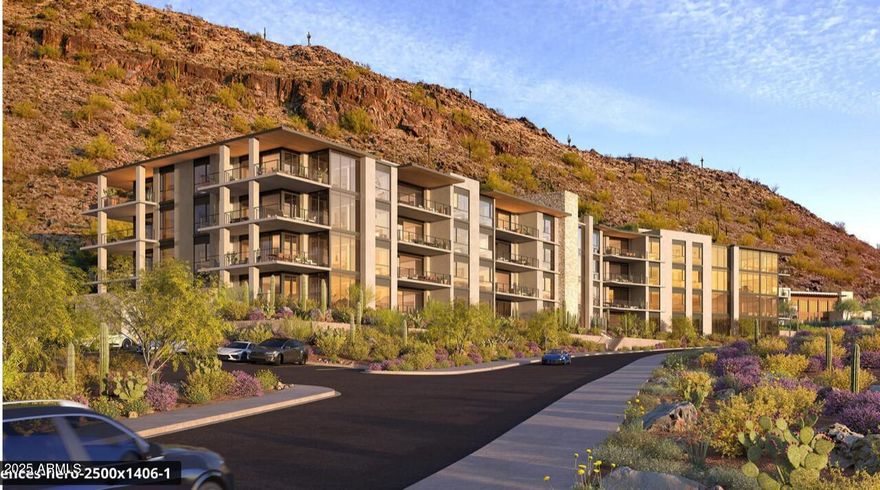 Ascent at The Phoenician Mountainside is one of the best locations in the development. This ground level unit with outdoor patio backs to the iconic Camelback Mountain. PRIVACY and solitude exude while lounging on this stunning patio.   Custom Bulthaup kitchen,Wolf /Subzero appliances with Provenza wide-planked oak floors and upgrades throughout.     This 2 bedroom, 3 bathroom plus den open floor plan IS READY NOW TO MOVE IN!!!!      BEST VALUE IN THE DEVELOPMENT !!                                                                                                                           NEW CONSTRUCTION... NEVER LIVED IN...