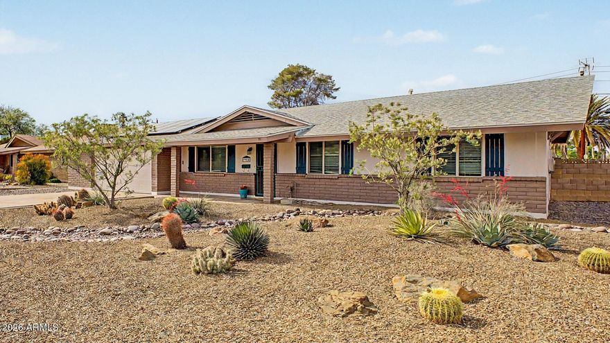 Whether looking for the perfect starter home or starting a family, this house offers just the right amount of space in a centrally located part of town. Plenty of curb appeal with resort style landscaping, a 2.5 car garage, and an open floor plan. Granite countertops with all matching stainless steel appliances. Dual pane windows in kitchen looking out to a custom landscaped backyard ready for hosting. This home offers 3 spacious bedrooms and 2 full bathrooms. Spacious laundry room. Wooden storage shed with ample space out back. This Premiere location is within a half mile of parks, a golf course, shopping, restaurants, and easy freeway access.