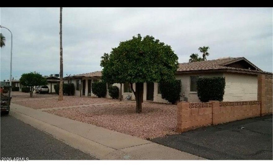 Amazing 4 plex opportunity in East Mesa!!! 4 plex is located in a 55+ community!!! The property has always stayed occupied. Unit was built in 1982 with excellent workmanship. Very Low expenses year after year as this is a solid well built property.  This is a value ad opportunity with Room for rents to increase. Come make us an offer and make this your next investment today!