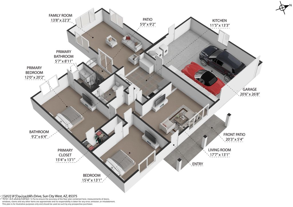 Photo of 13415 W Shadow Hills Drive, Sun City West, AZ 85375 (MLS # 6978977)