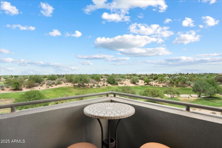 Unique opportunity to own a pristine large condo in THE best location with uninterrupted views over the Westin Kierland Golf Course.  This is The Landmark - true concierge living in a resort styled community.  Over 4000 sf of living space with 3 large bedroom suites, extra large main rooms and high ceiling. Home is in move-in condition and even enjoys 3 new HVAC systems.  Three private patios with views in all directions of golf course and mountains in the distance.  24/7 guard gated community and concierge service.  2 garage parking spaces near the elevator.