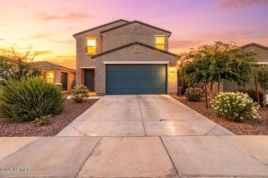 Discover an exceptional residence in the sought-after Euclid community. This meticulously kept energy-efficient home showcases refined finishes and thoughtful enhancements that elevate it well above standard new construction.

Step into an open, light-filled floor plan showcasing wood-look tile and neutral carpet. The gourmet kitchen has been tastefully updated with painted cabinetry, granite countertops, stainless steel appliances, and a generous island - perfect for both daily living and entertaining.
The versatile layout features a convenient main-level bedroom with full bath, a spacious primary suite upstairs, three additional bedrooms, and a large loft ideal for flexibility.

Outside, enjoy a fully developed private backyard with grass, mature trees, and thoughtful landscaping.