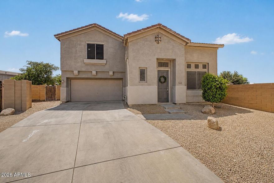 Fantastic opportunity to own this lovely 4-bedroom residence in Palm Valley! You're welcomed by a serene living room with high ceilings, a soothing palette, classic plantation shutters, and attractive wood-look flooring. Gather loved ones in the great room, complete with sliding door access to the backyard for seamless indoor-outdoor flow. The gourmet kitchen comes with quartz counters, white shaker cabinetry with crown moulding, a tile backsplash, and an island with a breakfast bar. The primary bedroom showcases an ensuite with dual sinks, and a walk-in closet. Unwind at the end of a long day in the backyard, which offers a covered patio and abundant space to create your own backyard oasis. Don't miss out on your chance to own this charming home!