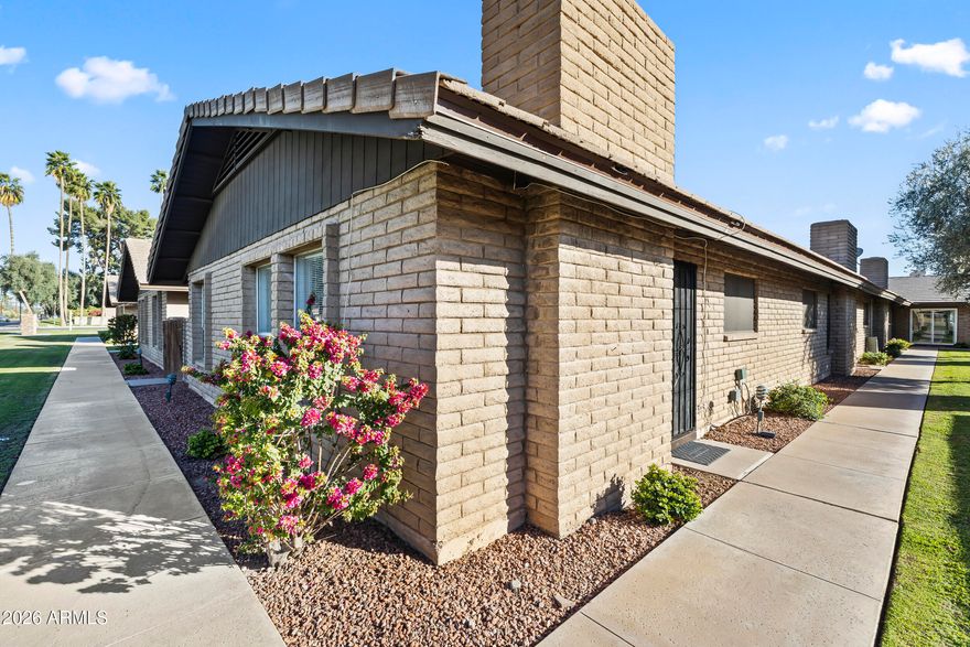 Well-maintained 3 bedroom, 2 bathroom home offering 1,230 square feet of comfortable living space. Built in 1970, this property features a functional floor plan with spacious living areas and well-sized bedrooms.

The primary suite includes a private full bathroom, while two additional bedrooms provide flexibility for guests, home office space, or additional living needs. Sewer lines have been updated, offering added peace of mind for future ownership.

Residents enjoy access to a community pool, and the property includes an assigned parking space for convenience. Ideally located approximately 10 minutes from Arizona State University, this home offers excellent potential as a primary residence or investment opportunity.