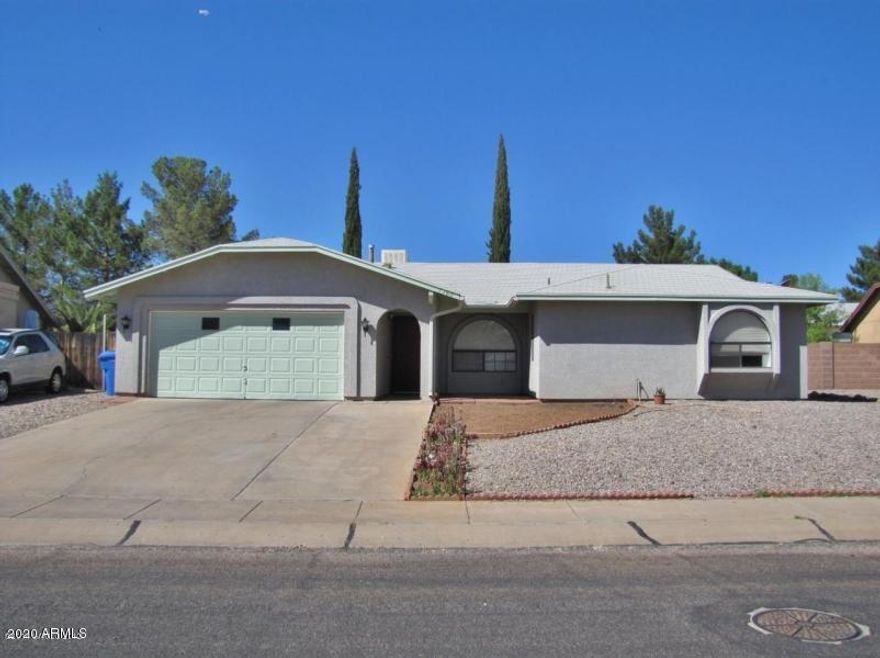 This 3BR + den, 2BA/2CG, 1339 sq. ft. home is centrally located in Sierra Vista, AZ minutes from Ft. Huachuca, shopping and schools. This home has room for the whole family and is located near a neighborhood park and has a large backyard.