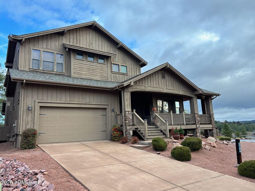 WOW! Over 3400 sq ft, 4 bed 3 1/2 bath home in the gated community of Chaparral Pines boasts unbelievable lake and mountain views from the extended wraparound deck, a first-floor primary suite, fresh interior paint throughout, and a dedicated office space all for less than 300/sq ft!! This home is a must see!

Seller to give buyer a $10,000 allowance to repaint with color of buyer's choice! Color must be approved by the ARC.