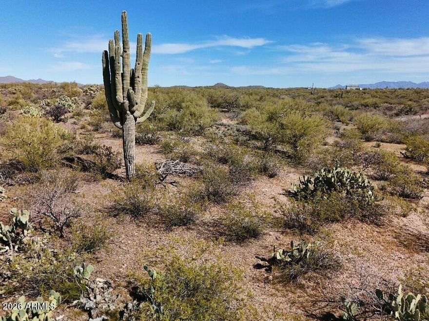 9.1 acres in Pinal County's growth corridor -- SR zoning, no deed restrictions, and subdivision potential • 9.1 acres | SR zoning | no HOA, no deed restrictions • Dirt road access via recorded easements; electric nearby with electrical easement • Private well required (Pinal AMA); engineered septic required; propane gas; Starlink compatible with strong Verizon signal • Gently flat Sonoran Desert terrain with native vegetation, saguaro cacti, and a wash feature on property • Horses allowed; manufactured home allowed; minor land division survey completed Positioned along the Phoenix-Tucson corridor continues to draw rural residential buyers and investors to affordably priced parcels like this one. Suited for a rural residential build, equestrian use, or land investment.