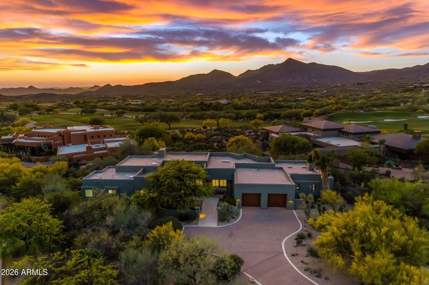 Behind the guarded entry in Desert Mountain, this home is set in one of the community's most sought-after locations, with beautiful views and a peaceful desert backdrop.

The residence has been thoughtfully updated over time and offers a single-level, zero-step layout that is comfortable and easy to live in. Inside, the great room is filled with natural light and opens to the outdoors through large glass doors, creating an easy indoor-outdoor flow and showcasing the surrounding views.

The kitchen is well-appointed with Miele appliances, quartzite surfaces, and a functional layout suited for both daily living and entertaining.

The primary suite offers a quiet retreat with spa-inspired finishes, while the attached guest suite includes its own bonus space--ideal for a sitting area workspace, or extended stay.

Outdoors, the setting backs to the 4th fairway of the Cochise Course, with mountain views, city lights, and sunsets that highlight the natural beauty of the area. The pool, spa, and patio spaces provide plenty of room to relax or gather.

Desert Mountain is known for its private club lifestyle, offering multiple golf courses, clubhouses, dining, and miles of scenic trails near the Tonto National Forest. The Sonoran Fitness Club is nearby, with tennis, pickleball, fitness, and spa amenities.

Conveniently located near Carefree, Cave Creek, and Scottsdale, the home offers a balance of privacy, views, and access to some of the area's best surroundings.

A great opportunity to own in an exceptional neighborhood with strong long-term appeal.