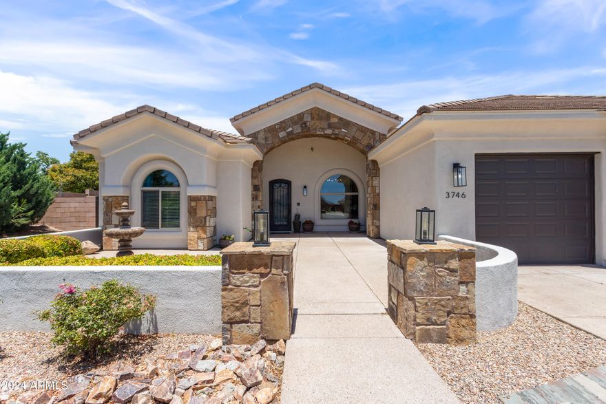 Welcome to your dream home in a prestigious gated community! This luxurious 4-bedroom 4.5 bath residence offers unparalleled comfort and entertainment options. Step inside to discover a spacious layout at over 5700 square feet with a dedicated rec room, and a home theater, perfect for movie nights and hosting guests. Outside, a private pool beckons for refreshing dips on sunny days with solar heating to extend your swimming season, complemented by lush landscaping and ample patio space for al fresco dining. This is more than just a house—it's a lifestyle upgrade waiting for you.