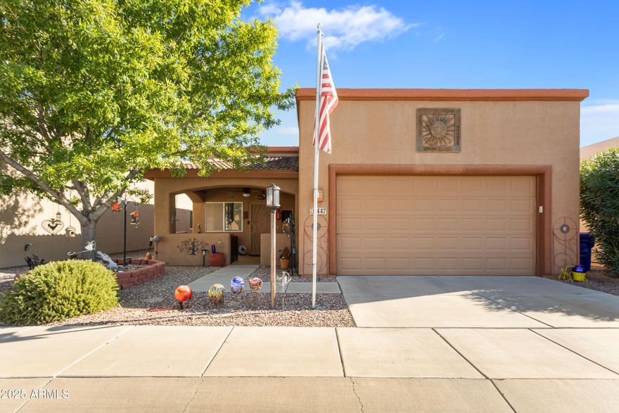 SOLAR, SOLAR, SOLAR! Home in Premier 55+ Community. This stunning, move-in-ready home features tasteful updates throughout. The kitchen boasts gorgeous quartz countertops and stainless steel appliances, making it a chef's dream. Enjoy cozy nights by the fireplace or unwind in the Arizona room with plenty of natural light. Additional upgrades include a new roof and water heater installed in 2024, ensuring years of worry-free living. The Nest thermostat and reverse osmosis system provide comfort and convenience at every turn. clubhouse, fitness center, yearly heated pool & spa, dog parks, pickle ball courts, and much much more.