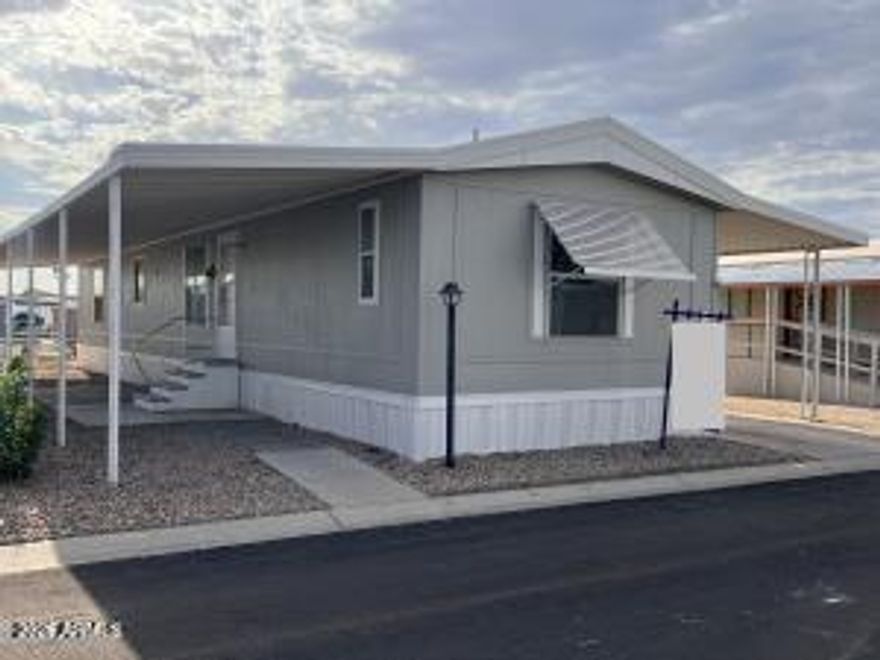 This is a all ages leased land mobile home community. The park is conveniently located near major highways and attractions, making it a great place to live, work, and play. This 3-bedroom, 2-bath mobile home is 1,112 square feet. It features a spacious remodeled living room, a dining room, a kitchen, and three bedrooms. The primary bathroom has a soaking tub and a separate shower. Park is a well-maintained with a variety of amenities, including a swimming pool, a playground, and a laundry facility. The park is also pet-friendly