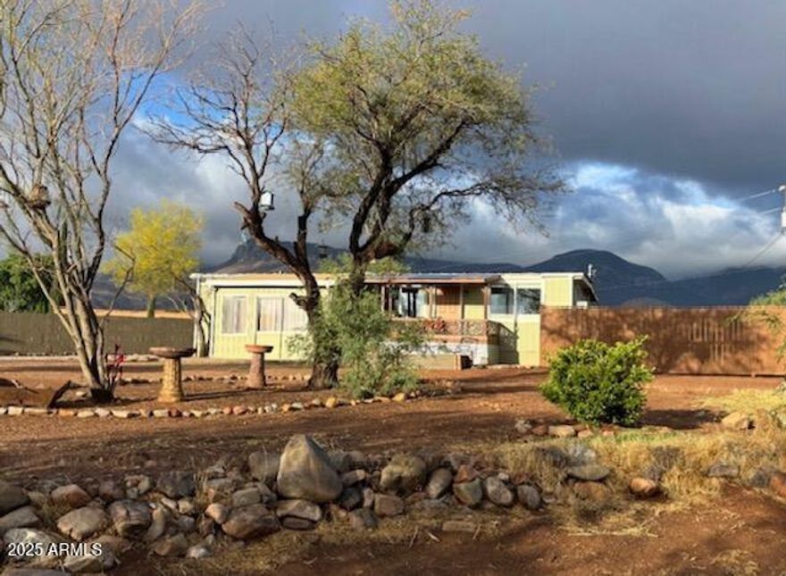 1/2 OFF FIRST MONTH'S RENT TILL DECEMBER 31, 2025 WITH APPROVED 12 MONTH LEASE
Charming Remodeled Bungalow on 1 Acre!
Totally remodeled 2 bedroom, 1 bath home plus an office, offering modern comfort with classic charm. Enjoy the spacious 1-acre lot with beautiful mountain views, perfect for relaxing or entertaining. Covered and uncovered front patios, plus a back patio, provide plenty of outdoor living space. Completely fenced for privacy and your dog. Centrally located to everything with quick easy access to Fort Huachuca.  on't miss this rare rental opportunity with room to breathe and stunning surroundings!