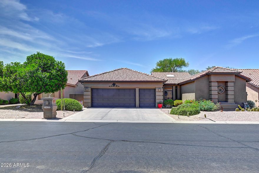 Experience the perfect Arizona lifestyle in this meticulously maintained Desert Flower residence. Positioned on a premium lot facing the tee box for maximum privacy and sweeping green vistas, this home features a rare detached guest CASITA with a private bath--perfect for a home office or guest suite. Enjoy total peace of mind with a New Roof (2025), tankless water heater, water softener, and updated appliances. The resort-style backyard is built for entertaining with a built-in BBQ, firepit, and automatic sun shades. From the charming private courtyard to the independent casita climate control (mini-split), every detail has been optimized for comfort and simplicity. A true unicorn in Sun Lakes that combines structural certainty with luxury amenities.