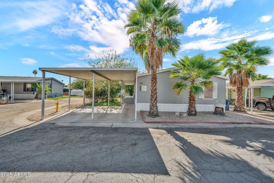 Amazing manufactured home in Bonaventure now available! All ages are welcome. This beauty is move in ready! Features include 3 bedrooms, and 2 baths. Large kitchen with plenty of cabinetry! Modern vinyl flooring throughout common areas. Exterior features an adorable front porch as well as covered carport for 2 vehicles. This community offers wonderful amenities such as a dog park, swimming pool, community room, play area, and ! Excellent N. Phoenix location close to schools, shopping, Hwy 101, and restaurants. Welcome Home!