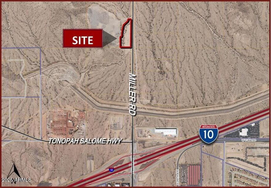 Immediate access off of I-10 from the Miller Road traffic interchange. * Zoned RU-43 but recognized as Employment in the Buckeye General Plan. * Buckeye has been the fastest growing city for the past decade with a current population of 125,000. Visit    growbuckeye for population and demographics. * Abundant labor force.  *  Easy access to Southern California via I-10.