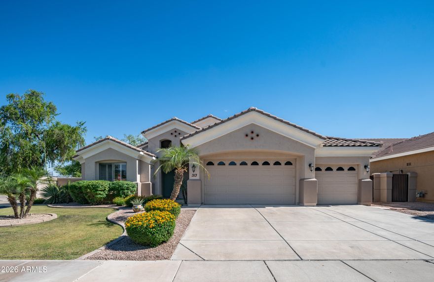 Nestled on a great interior corner lot with beautiful curb appeal in the desirable Alisano's gated community with a lush park and mature shade trees. This move in ready home has formal living and dining areas for entertaining. The open kitchen features an oversized granite island, white cabinetry with pull out drawers and glass doors, convection microwave, stainless appliances, GE Profile refrigerator, smooth cooktop for ease of cooking and upgraded light fixture. The kitchen looks into the spacious family room with a gas fireplace.  The master bedroom suite w/ a beautiful bathroom with plank tiled flooring, large walk-in shower, dual vanities w/ granite counters and a large walk-in closet and a door out to the backyard. Nice sized secondary bedroom and bathrooms with granite counters. Wood shutters throughout and half of the windows were recently replaced. Newer roof, AC's have been updated, newer epoxy flooring in garage. Out back welcomes you with travertine pavers, artificial turf, fire pit with built in seating, side yard has horseshoe pit or area for corn hole.  South Tempe is a wonderful place to live with easy access to shopping, dining, entertainment, great schools, 101, 10, 202, 60 freeway access.  Minutes to Sky Harbor Airport for a quick weekend getaway.