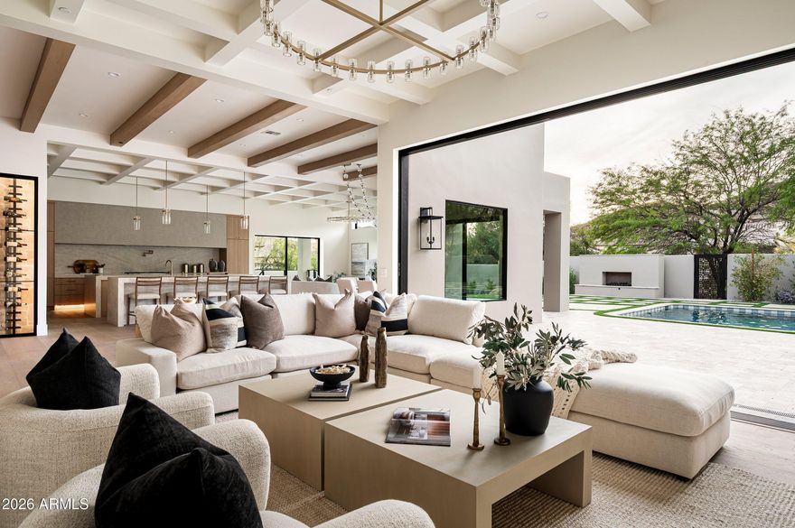 Welcome to a fully reimagined Hillside Estate in an A+ Paradise Valley location surrounded by MOUNTAIN VIEWS. This Organic Desert Modern was taken down to studs and rebuilt. All new systems including underground plumbing, electrical, HVAC, roof, gas lines, drainage systems. Rare dual-primary layout with private patios, versatile office/game room/speakeasy/golf sim. Interiors showcase soaring 12 ft ceilings, architectural beam work, 
custom cabinetry, over 21 slabs of premium stone, Wolf/Sub-Zero appliances. Enjoy living on single level home w/ No HOA. 10x20 pocket slider opens to resort-style backyard with turf, putting green, heated pool, spa, new plumbing and pebble finish. Driveway w/motor court and 3-car garage. Wired for AV & Lutron Window treatments. Ask about upgrade details today!