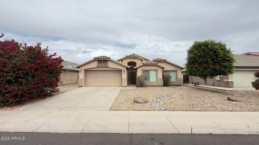 Welcome to this thoughtfully designed single-level home offering a functional layout and bright, open living spaces. From the moment you enter, you're greeted by soaring ceilings, elegant archways, and a welcoming great room that flows seamlessly into the main living areas. The kitchen features an island, breakfast nook, and easy access to both the family room and great room--ideal for everyday living and entertaining.
The split, versatile floor plan includes 3 well-sized bedrooms, 2 baths and a dedicated office/den, perfectly suited for remote work or flexible living needs. Natural light fills the home, enhancing the neutral finishes and tile flooring throughout high-traffic areas. The transition from indoor living to the covered rear patio creates a comfortable indoor-outdoor connection offering space to relax or host gatherings.
Located in a well-established neighborhood, this home places you close to everything Glendale, has to offer, within two miles from freeway access, neighborhood parks, major retail and seven miles from Wastage and State Farm Stadium for dining, and entertainment. With convenient access to schools, commuter routes, and local amenities, this property delivers both comfort and accessibility for today's lifestyle.