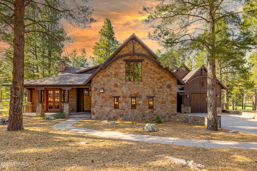 This Pine Canyon prestigious custom home is placed on an incredible golf homesite on 8 green with a stream flowing and a pond between the double fairways of 8/9. One of most attractive features of the home is the floorplan has three bedrooms, master and en suite all on the main level.  There is a bedroom/en-suite upstairs with a bonus room including a wet bar!  The home also features a sun/covered deck screen window which truly compliments the four season living!  The deck stretches all across the back of the home.  The ceilings are wood stained with huge arched beams!  Absolutely stunning, glass view wall in the great room and enclosed patio.  The home has times less features, white kitchen cabinets, wine refrigerator , dual overs, 8 gas burners, stainless steel appliances and granite counters with chiseled edge finish at island.  The open and airy entertainment with living space and rooms on the main level is rare to find. The generous size of the master includes would allow you to incorporate work space.  Dual under mount sinks and granite countertops, alder countertops and a built in jacuzzi tub!  

Timeless cabin with an extraordinary homesite captures privacy, exemplifies quality and panoramic views!