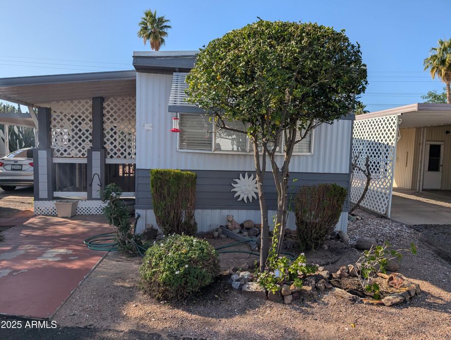 Charming 1 bed 1 bath mobile home in all ages community, Lots of storage 2 sheds, walk in pantry in hallway,  Stackable washer and dryer included.  Close to 202 .
FIRM PRICE!!