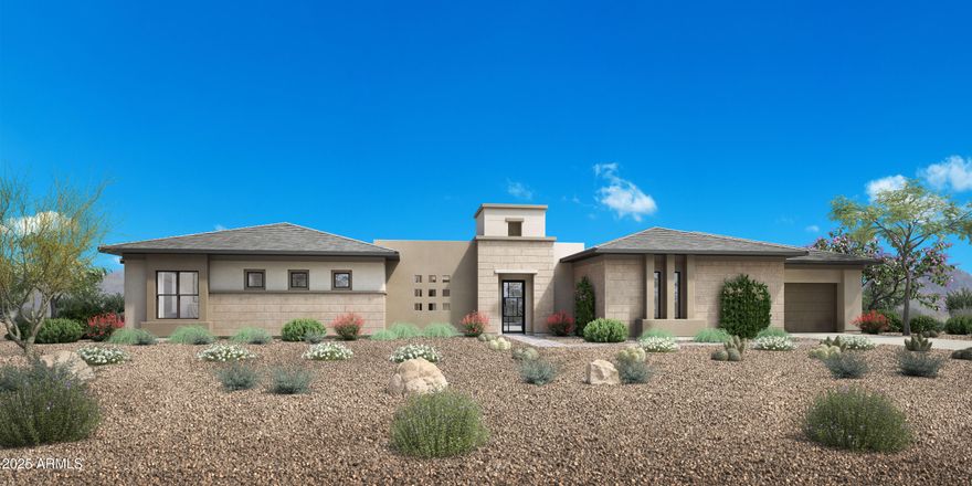 New construction build-to-order home by Toll Brothers. This STUNNING home is offered on a generous 42,055 sqft (estimated) home site size with dreamy sunset views overlooking Troon Mountain.  This Agave home design boasts dramatic ceilings up to 13'6'' with 5 bedrooms, 5.5 bathrooms, a serene primary retreat, added bonus room, and an added casita.  Welcome family and friends to your home through an inviting and peaceful courtyard.  The home has numerous sliding doors opening the home for seamless indoor/outdoor living along with a mountain view that is sure to impress!