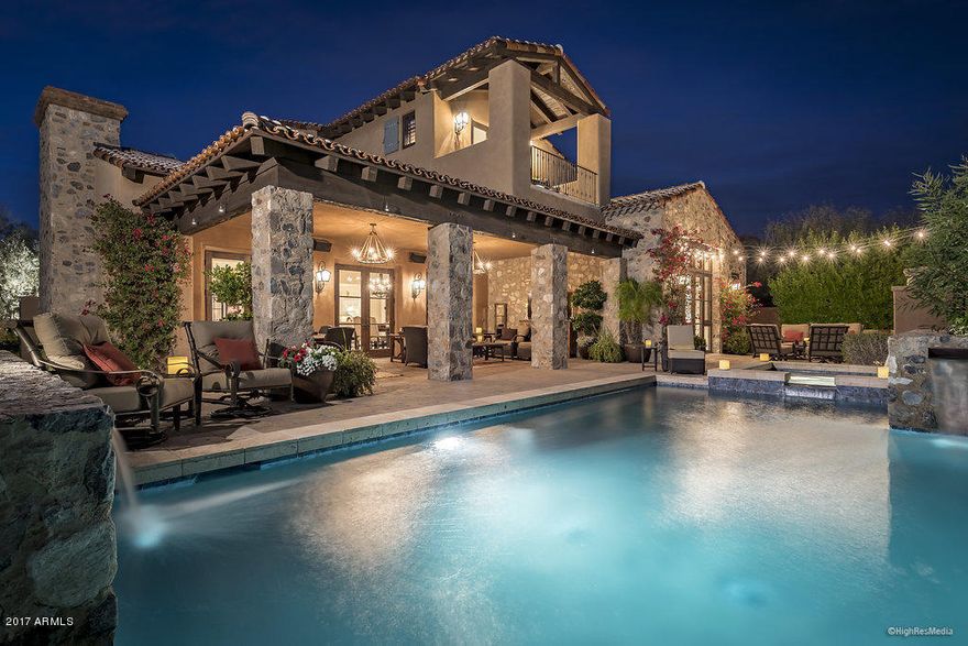 Dramatic Views and luxurious living adjacent to the Silverleaf Club and Spa. Behind the gates of Horseshoe Canyon at Silverleaf is this beautiful open floorplan Rural Mediterranean style Casita home. Architecture by Jeffrey Berkus and built by Scott Edmunds/CSE and Associates. This home offers incredible unobstructed views of the Silverleaf Club and McDowell Mountains. Featuring the finest in quality construction and exceptional finishes. Separate guest house, private courtyard and generous indoor/outdoor spaces complement the breathtaking setting. This home is ideal for those who want to enjoy the best of a sophisticated yet relaxed desert lifestyle. A truly unique balance of warmth, privacy, and style all within close proximity to the Silverleaf Club and Spa.