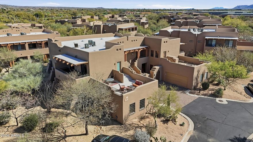 BIG PRICE ADJUSTMENT!   Location, location, location! This beautiful Sonoran Desert ''fully furnished retreat'' is perfect for
those who want to unwind, live with minimal upkeep, and enjoy a peaceful, lock-&-leave lifestyle. This
beautiful condo is in pristine condition, comfortable, and the VIEWS of Black Mountain are breathtaking. 2 Bedroom, Den, 3 Bathrooms. This place is Pristine!