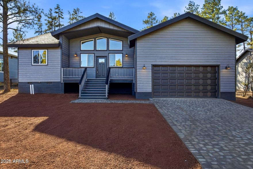 Wow attention to detail fills this Custom 2025 New Build in the heart of Show Low AZ! Large open living room with vaulted ceilings. Open kitchen featuring new high end touch-free GE appliances. Quartz counter tops. Split floor plan. Primary bedroom has private entrance to back covered deck. Primary bathroom features a custom tile shower and duel sinks Huge walk in closet! Guest bath has granite tile to enhance the custom feel. Oversized two car garage. Large inside laundry room Fully covered front and back decks to enjoy the four seasons in the White Mountains. Don't miss the opportunity to be the first owner of this beautiful home!