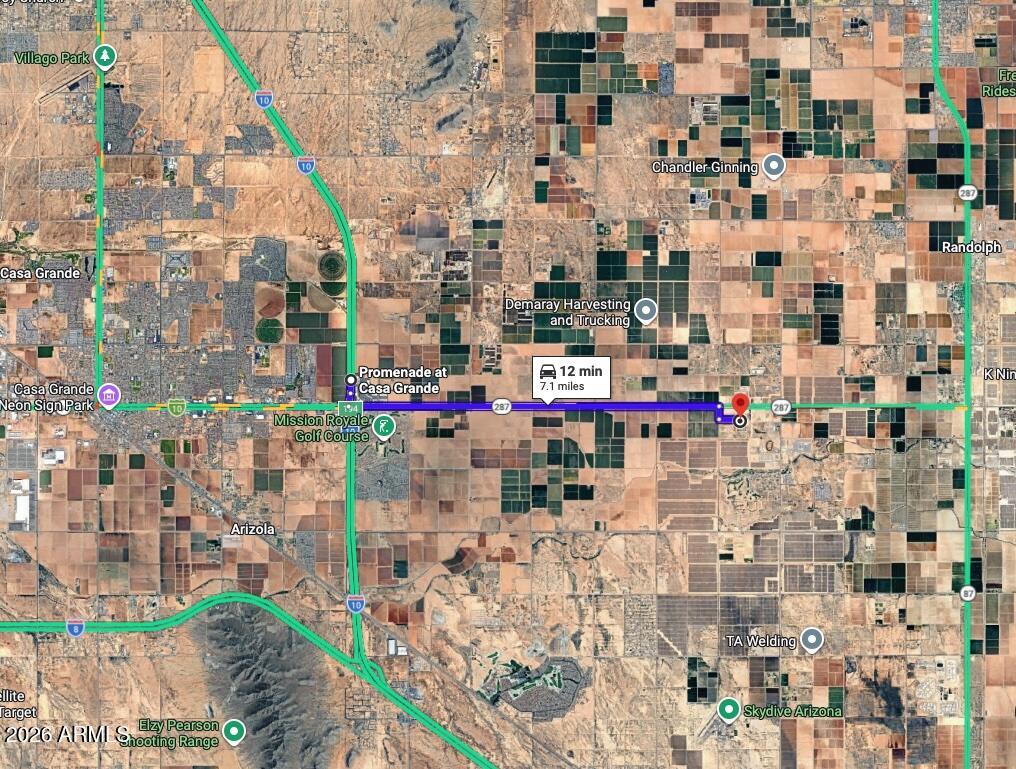 COM @ THE W/4 COR OF SEC 25 6S-7E TH N-1049.20 TH - Land