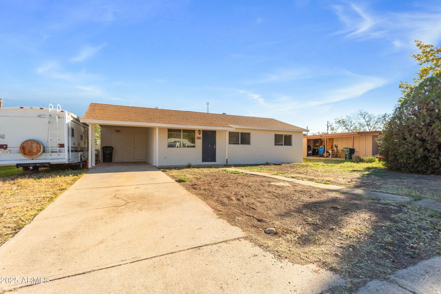 Welcome to 833 Langan Ave — a beautifully maintained home offering comfort, space, and convenience in the heart of the city. This property combines modern living with functionality, making it perfect for families, hobbyists, or anyone seeking a well-equipped home near everything Fort Huachuca and the surrounding amenities have to offer.
Property Highlights:

3 Spacious Bedrooms & 2 Full Baths — Thoughtfully designed layout providing both privacy and openness for everyday living.
Prime Central Location — Situated in the middle of the city, just minutes from Fort Huachuca, shopping, dining, and schools.
RV Parking — Ample space for your recreational vehicle or additional parking needs.
Large Kitchen — Perfect for entertaining, featuring generous counter space and storage. Expansive Bonus Room  Ideal for a home office, game room, or additional living area.
Secure Workshop & Storage Unit  Fully accessible and designed for projects, tools, or extra storage.
Fully Fenced Backyard  Spacious and private, with a gas stub-out for your grill, ready for outdoor gatherings and relaxation.
This property offers a rare combination of location, functionality, and space  ready for you to move in and make it your own.

Note: Sellers are licensed real estate agents in the State of Arizona.