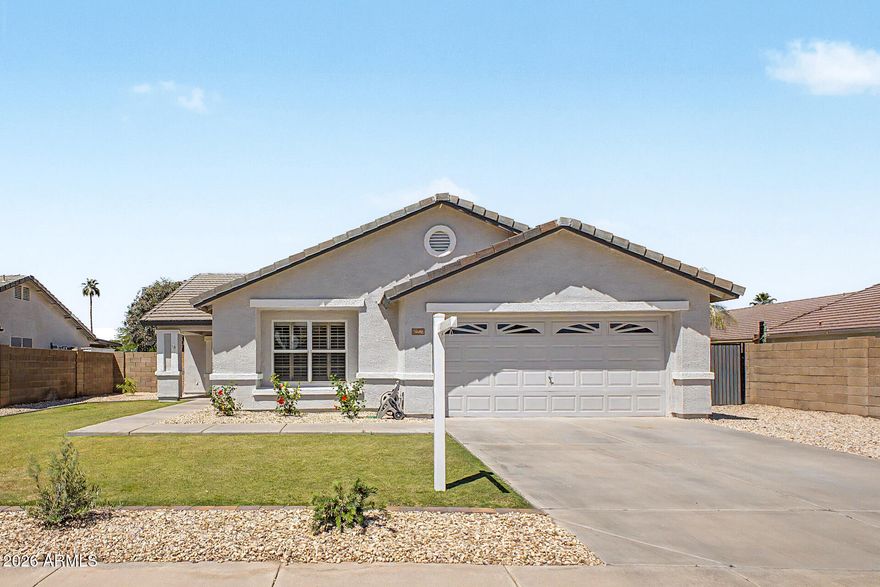 Meticulously maintained home reflects true pride of ownership from the original owner. Freshly painted inside and out, the interior is bathed in natural light & features an excellent distribution of space, w/ a kitchen that opens seamlessly to the great room. Recent high-value upgrades include a new roof and a fully revitalized pool area with new plaster, pump, lighting, and cool deck.

The outdoor living space is a private oasis, featuring updated landscaping, mature orange and key lime trees, and a garden box ready for your personal touch. The large side yard includes a 10' RV gate, while the greenbelt behind the lot and surrounding single-level homes ensure extra privacy. Perfectly situated just ten minutes from downtown Gilbert, Costco, and San Tan Village, with easy freeway access.