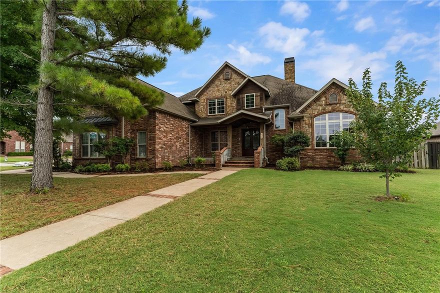 This Liberty Bell home was designed for growing families who need room to spread out — and still come together. In the diamond zone of NWA, Bentonville School District, nearby Pinnacle Country Club, Shadow Valley Country Club, Promenade, and I-49. This subdivision offers majestic homes, a clubhouse, swimming pool, wide streets, and a well-established family-oriented POA. This large corner home has all the conveniences of a higher-end residential area. Four large bedrooms, 3-XL car garage, big office, in a split floor plan, large living room, and literally super huge and amazing media/bonus room, including tall double height cathedral ceilings. Additionally, a central vacuum system and a spacious 24'x24' concrete slab for your get-togethers in the backyard area. This house is priced below market value. Also, the seller is having a new HVAC unit installed on the second floor in the next few days!