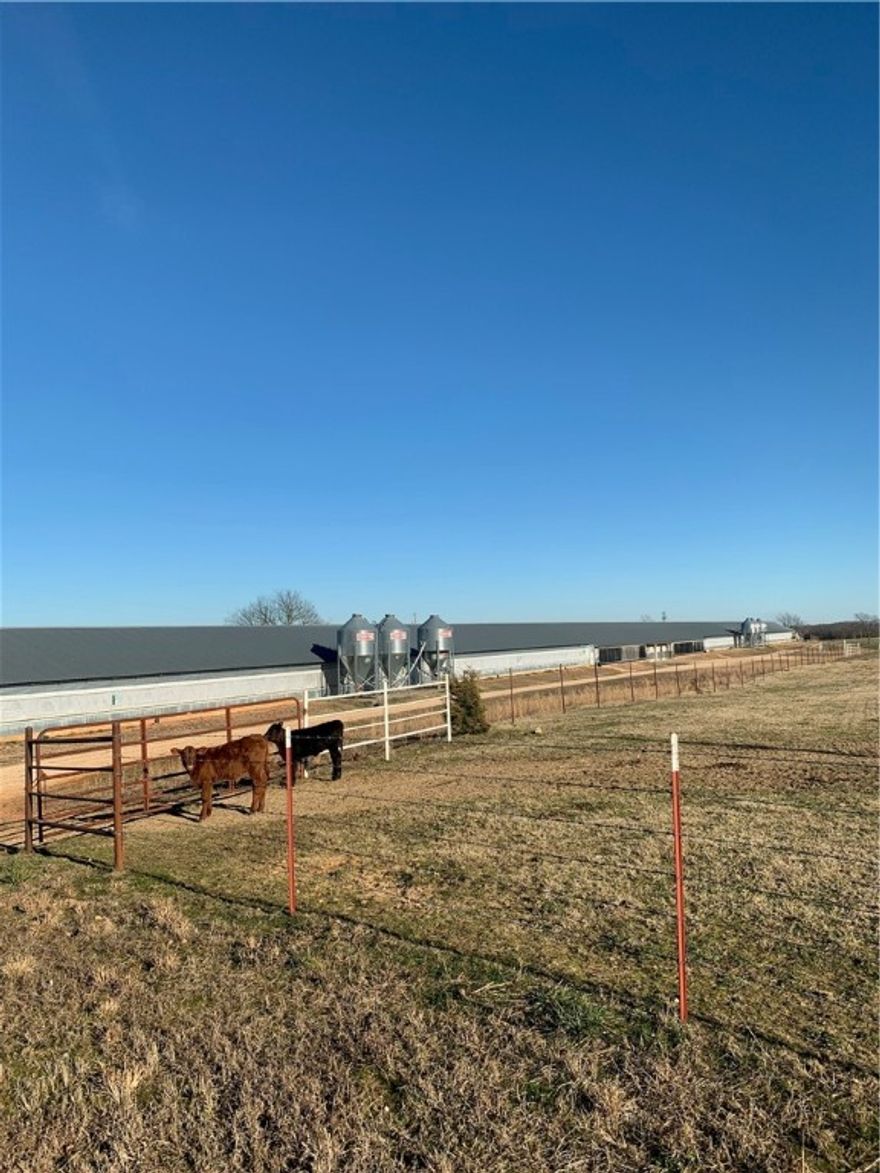 Want to work from home and enjoy the country while being your own boss? Breeder egg farm and house sitting on 10.1 acres is surely the place for you.  This farm sits out in the beautiful country area of Highfill Arkansas. There is more acreage available for purchase if buyer needs more land. This listing is close to gentry schools, banks & post office and yet still have the luxury of country living on a paved road. Bentonville or gentry school system. Schedule a showing today.