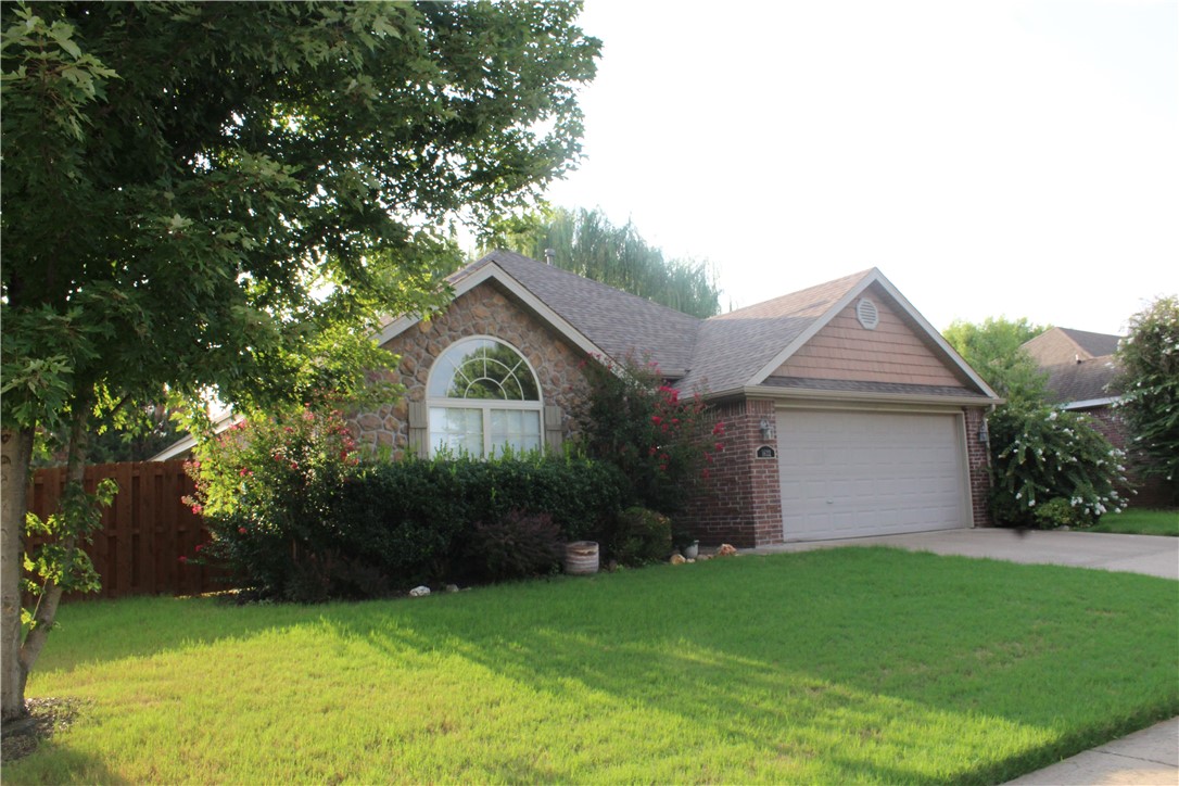 You don't want to miss this amazing home in one of Fayetteville's finest locations. Beautiful and spacious 3 bedroom with 2 full baths. Thie exterior boast with unique siding, dazzling brick, and gorgeous stone. Seller has replaced roof in 2021 and recently treated the red wood cedar fence and added a double wide gate. The interior has been well-kept which includes high ceilings, granite counter tops, and a ton of cabinet space. The back yard is completely landscaped with a covered porch ideal for entertaining. You can't get a better location for shopping, trails, parks, and restaurants. Please submit highest and best offer with preapproval letter. All offers will be discussed and considered within 24 hours.