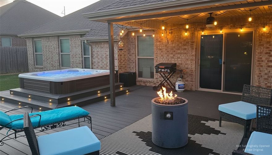 Meticulously maintained and built by Riverwood Homes, this 3-bedroom, 2-bath home blends comfort, style, and outdoor living. The split floor plan and open-concept layout feature upgraded tile flooring, crown molding, and a cozy gas fireplace. The kitchen offers granite countertops, upgraded backsplash, center island, walk-in pantry, stainless steel appliances, and gas range. The private primary suite includes crown molding, whirlpool tub, walk-in shower, and dual granite vanities. Additional features include ceramic tile, utility room with cabinetry, pull-down attic storage, garage door opener with keypad entry, and energy-efficient construction. Outside, enjoy the extended deck with hot tub, covered patio, and beautifully maintained exterior—perfect for relaxing or entertaining.
Less than one mile from Bentonville West High School and 7.8 miles from Walmart Home Office. Don’t miss your chance to make this move-in-ready home yours today!
